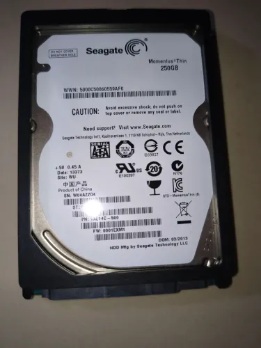 Hd notebook 250 gb