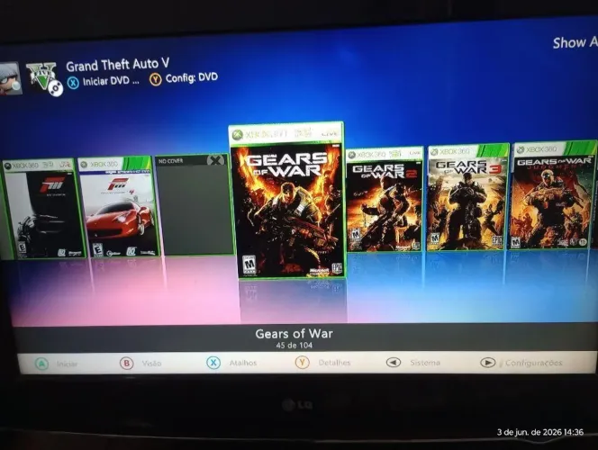 Vendo drive com 100 jogos de Xbox 360