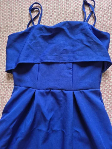 Vestido longo azul