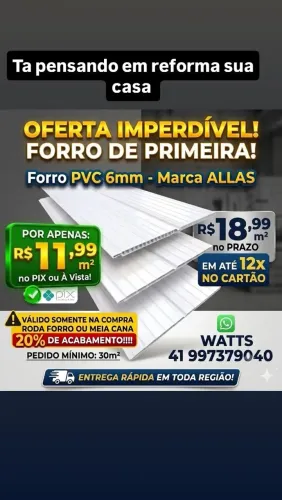 Forro direto de fábrica