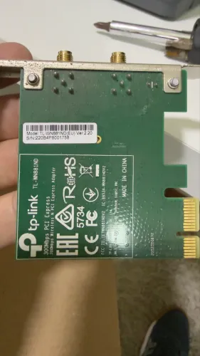 Adaptador Wi-Fi PCIe TP-Link TL-WN881ND 300Mbps