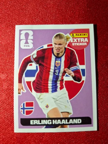 Figurinha extra sticker 2026 Erling Haaland lilás