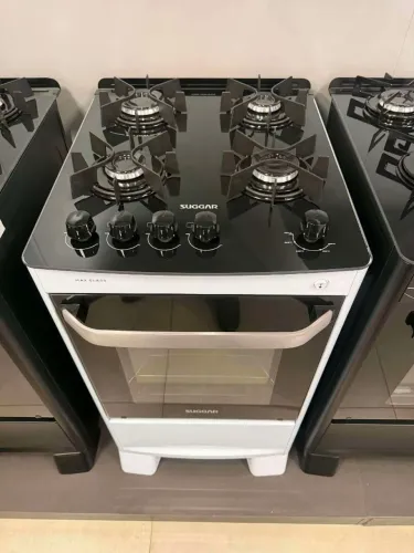 Fogão SUGGAR Max Glass 4 Bocas Branco - Novo