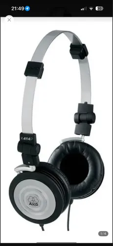 Fone De Ouvido Profissional Akg K414p On Ear