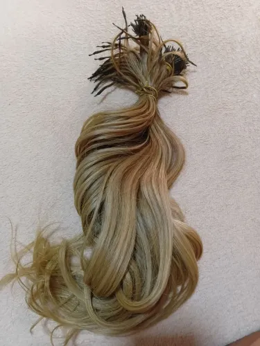 Aplique cabelo humano louro 