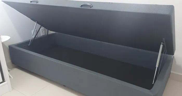 Cama box baú solteiro king Super Nova