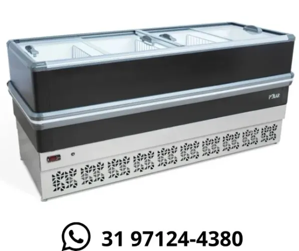 Ilha para Congelados Vidro Reto 2M Polar 127V