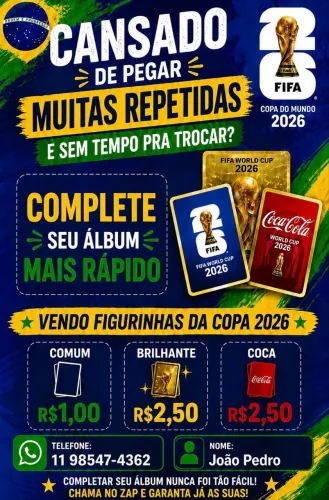 Complete seu álbum da copa 2026