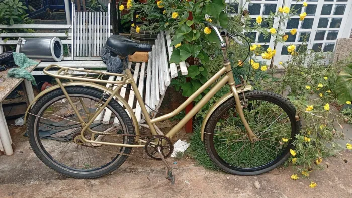 Bicicleta feminina reforçada com garupa aro 26