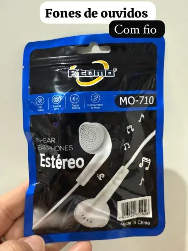 Fone de ouvidos Com fio Entrada P2