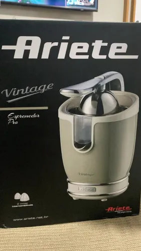 Ariete Espremedor de frutas cítricas elétrico com design vintage e alavanca de pressão