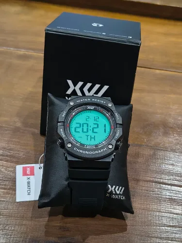 Relógio masculino digital com diversas funcionalidades novo original 