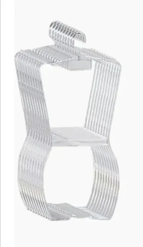 Kit 20 Cabides Silhueta Acrílico Cristal Transparente Adulto 77cm X 41cm