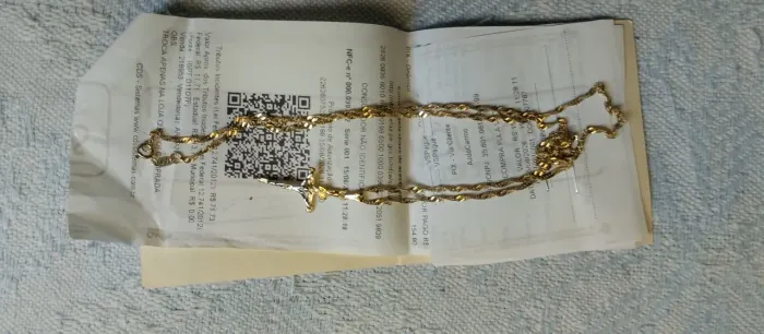 Corrente e Pingente Banhada a Ouro
