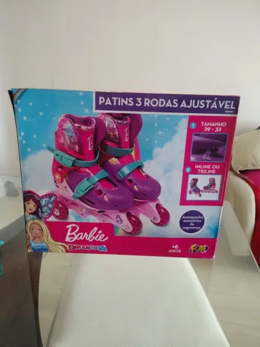 Patins 3 Rodas Barbie Dreamtopia