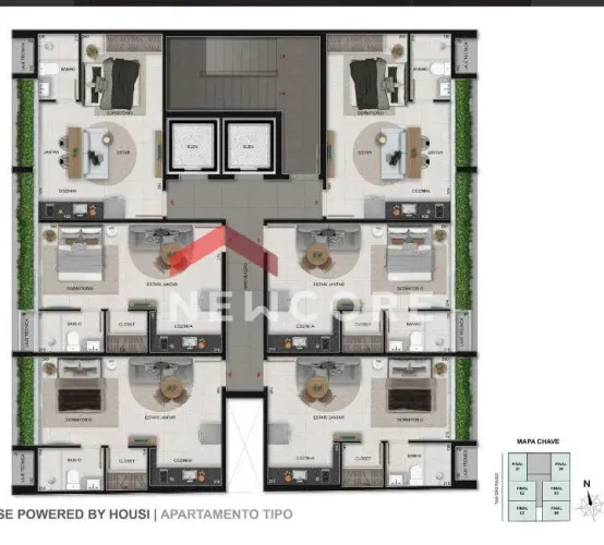 Studio em Rua São Paulo - Lourdes - Belo Horizonte/MG