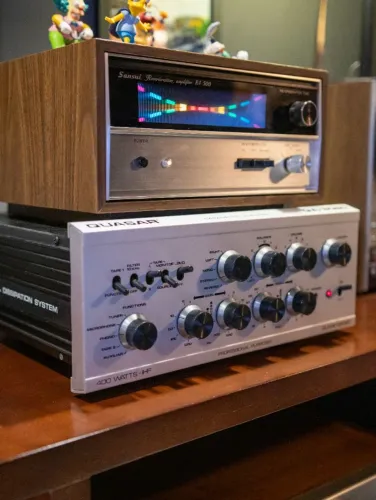 Amplificador QUASAR QA-8080 (1980) - FORÇA E DESIGN!