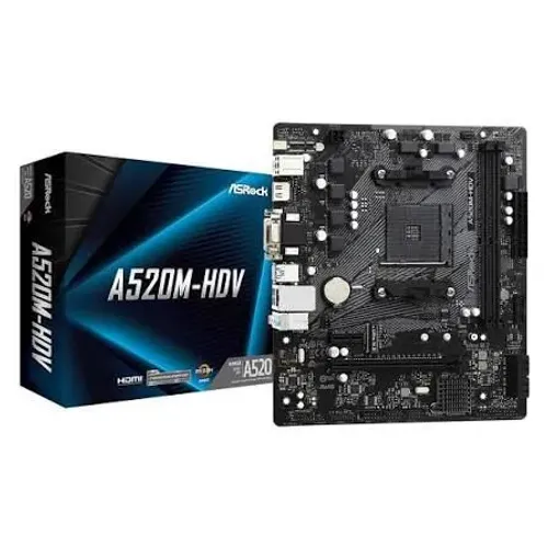 Placa-mãe ASRock A520M-HDV AM4 Nova Lacrada | R$ 350,00 à Vista ou 400,00 8x sem Juros