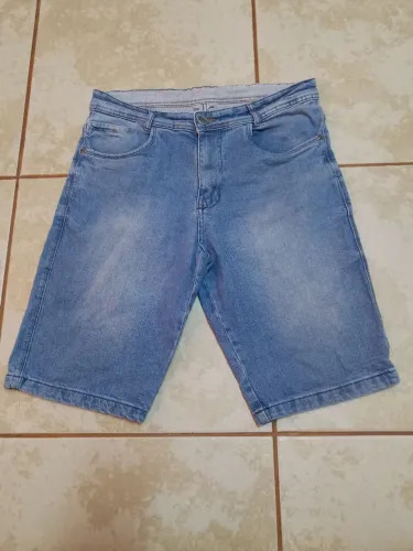 Bermuda Credencial masculina jeans tamanho 42