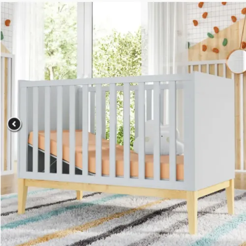 Berço Minicama Amor Perfeito Branco com Madeira Clarinha 2 em 1 Retrô Divicar Anti Refluxo