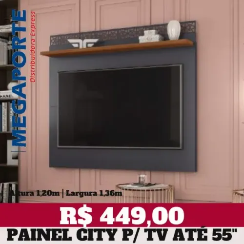 Painel para Televisão até 55 Polegadas 1,36m (Novo) Entrega Grátis! 