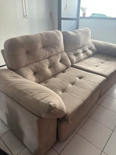 Sofá retratil 3 lugares grande e confortável 