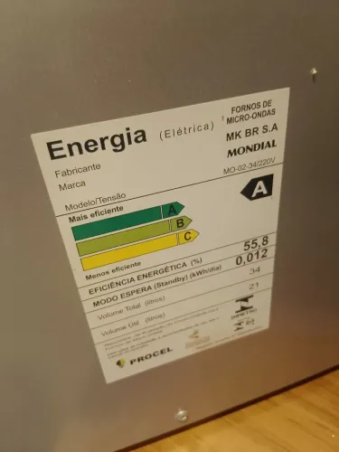 Microondas novo inox 34 litros ZAP *