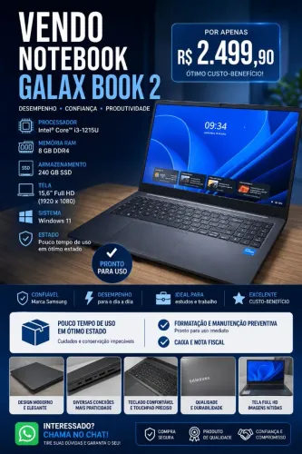 OPORTUNIDADE NOTEBOOK SAMSUNG GALAXBOOK 2 ?