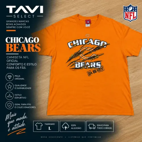 Camiseta Chicago Bears NFL - Laranja - Tam. L
