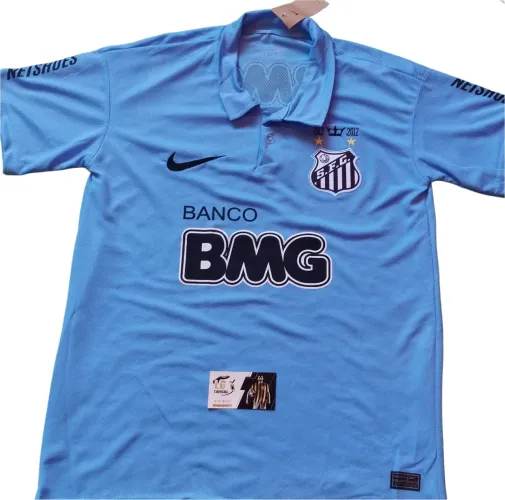 Camisa Santos FC  Retrô Azul Neymar Jr. 2012 - Away Libertadores