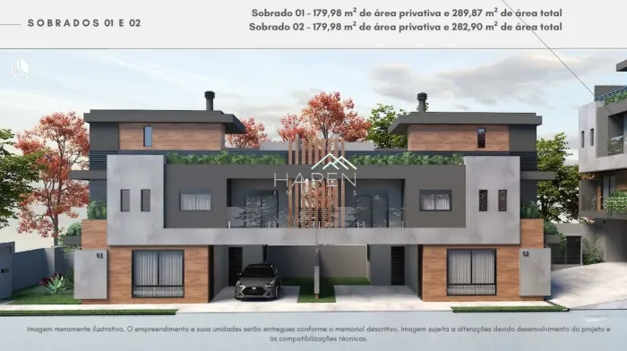 Sobrado com 3 quartos no Ahú
