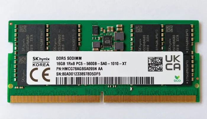 Memória RAM SK hynix 16 GB DDR5 5600 para notebook