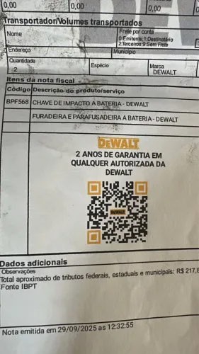 Chave de impacto DeWALT 