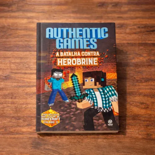 Livro A Batalha contra Herobrine - Authentic Games