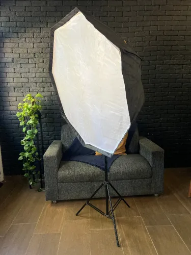 Octabox difusor P/ Flash Guarda-chuva 120cm + suporte para flash 