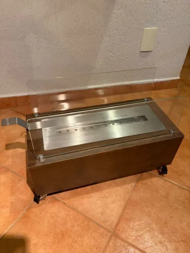 Lareira Ecológica de Mesa ? NUNCA USADA ? Madeira e Vidro