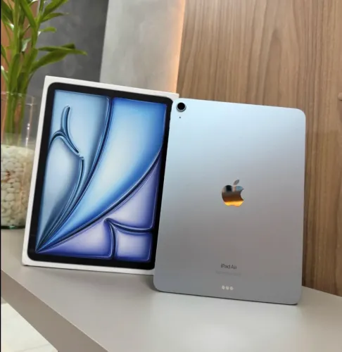 IPAD AIR M2 128GB WIFI (NOVO) 13POL AZUL + NOTA FISCAL LOJA FÍSICA