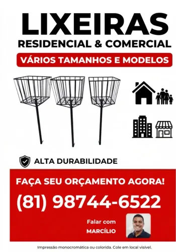Lixeira reforçada