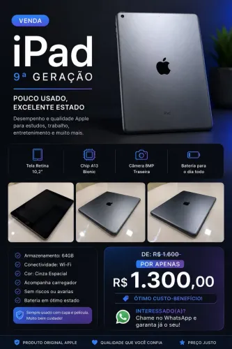 IPAD á venda | semi novo | 9 geração