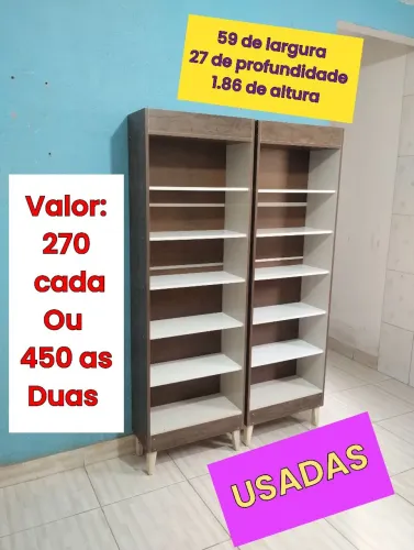 Prateleiras bem conservadas - 270 cada ou 450 as duas