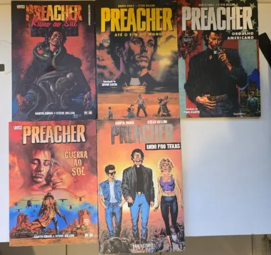 Coleção Preacher Completa - 5 Volumes (Garth Ennis / Steve Dillon)