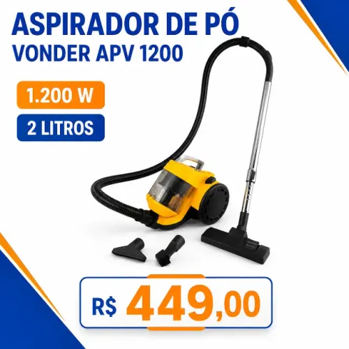 Aspirador de Pó Vonder APV 1200 - 1.200 W