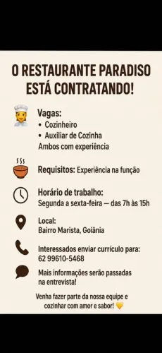 VAGA DISPONÍVEL