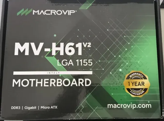 MB 1155 MACROVIP MV-H61V2 M.2/DDR3/HDMI/VGA/USB2.0/GLAN/SOM/MICRO-ATX