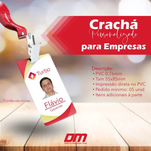 Crachá em PVC