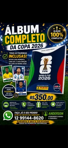 Álbum de figurinhas completo