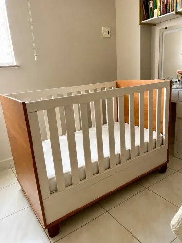 BERÇO INFANTIL MATIC 100% MDF + COLCHÃO
