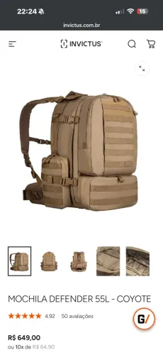Mochila Invictus 55L