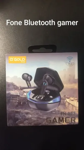 Fone Bluetooth Gamer Alpha Gold FN-B23 V5.3