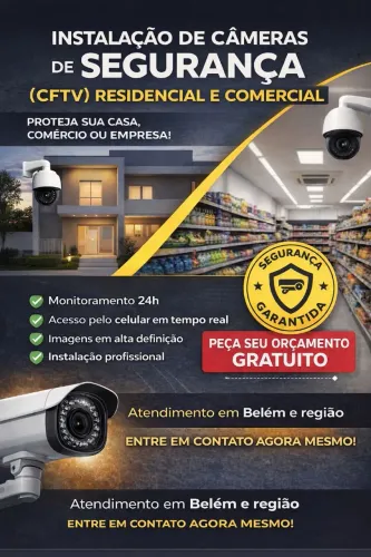 ? Instalação de Câmeras de Segurança (CFTV) - Residencial e Comercial